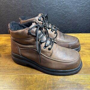 VTG Red Wing Brown Leather Chukka Moc Toe Boots Mens 8.5 Workwear